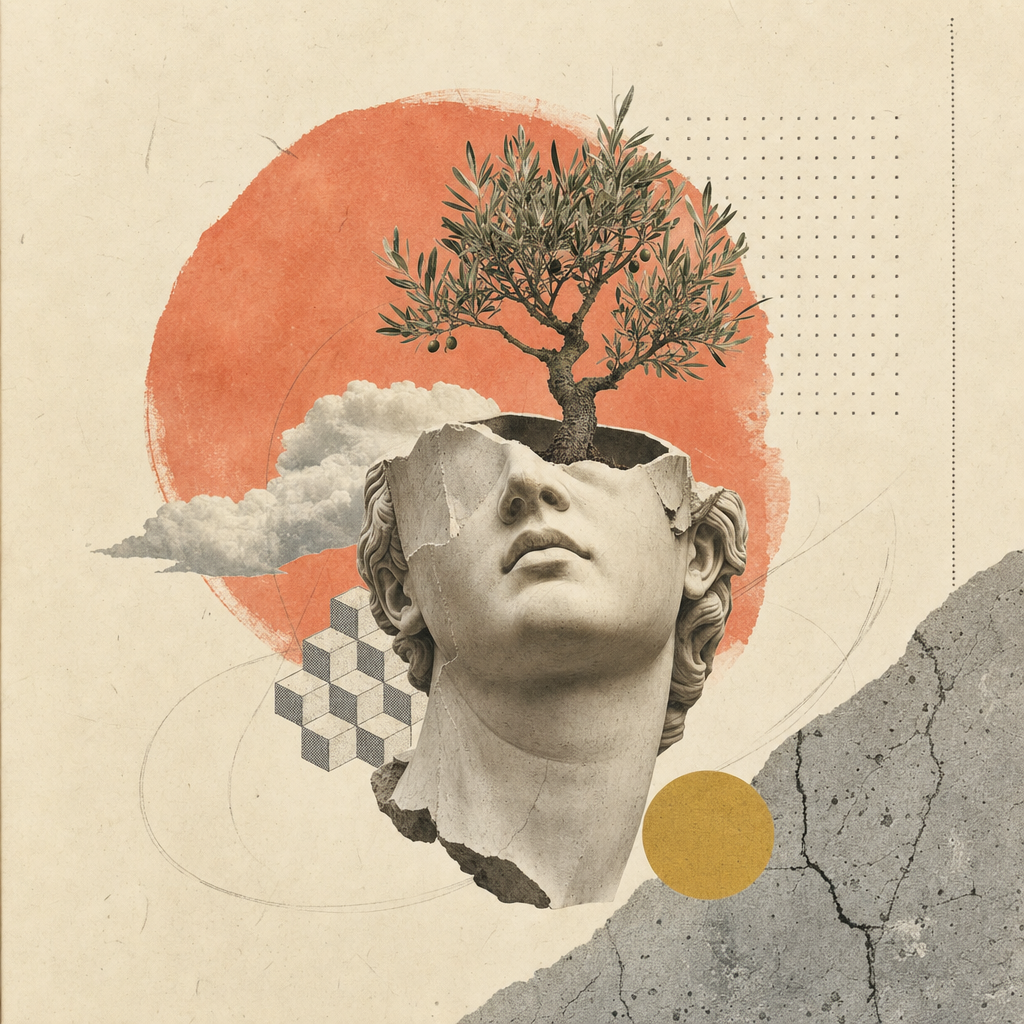 Final editorial collage for contact section